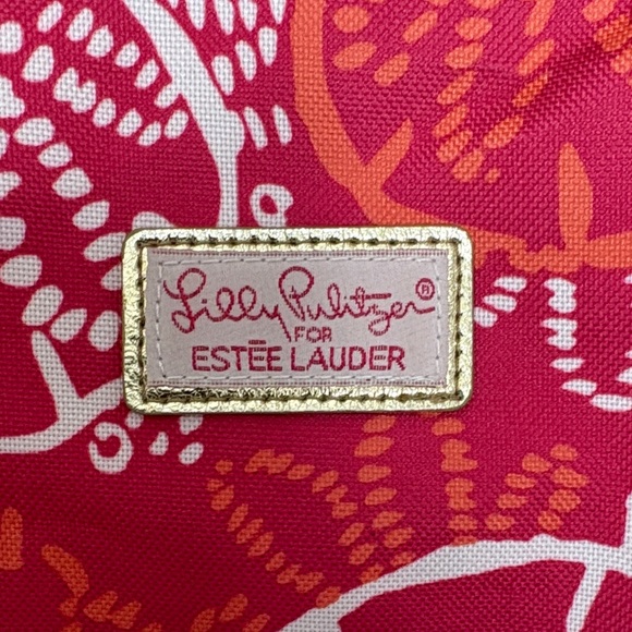 Lily Pulitzer Sand Dollar  Pink, White & Orange Tote Bag - Picture 5 of 8